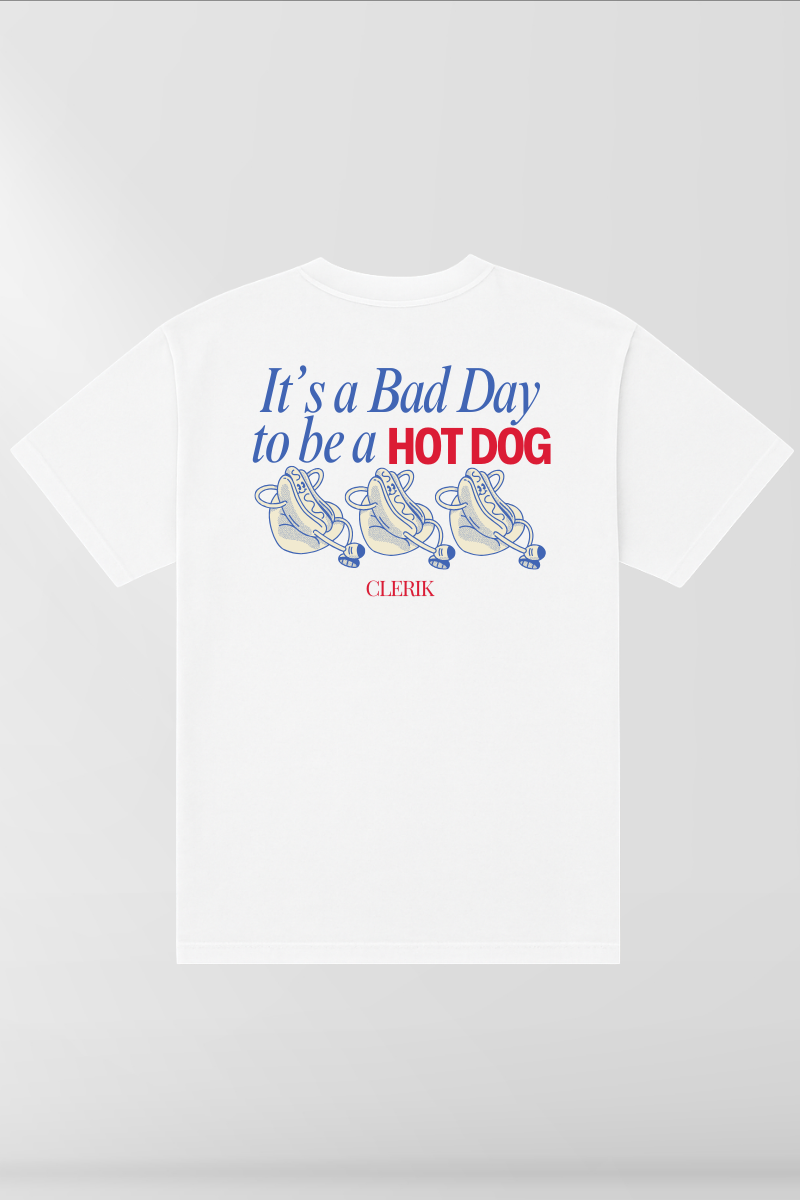 It's A Bad Day to Be a Hot Dog on White Box Tee
