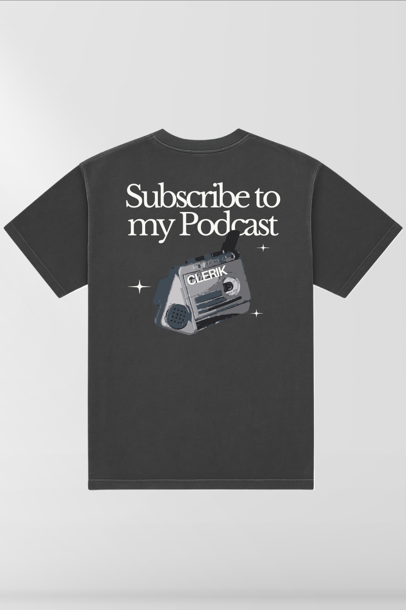 Subscribe to My Podcast On Vintage Black Box Tee