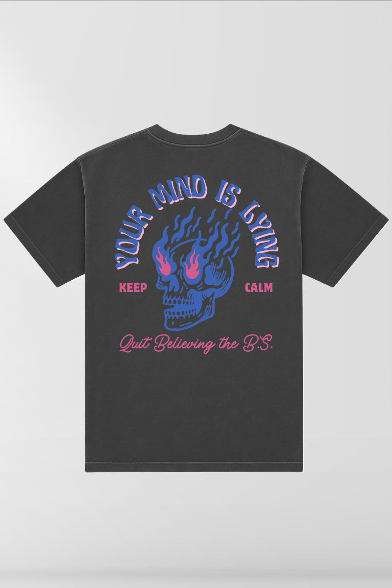 Your Mind is Lying on Vintage Black Box Tee