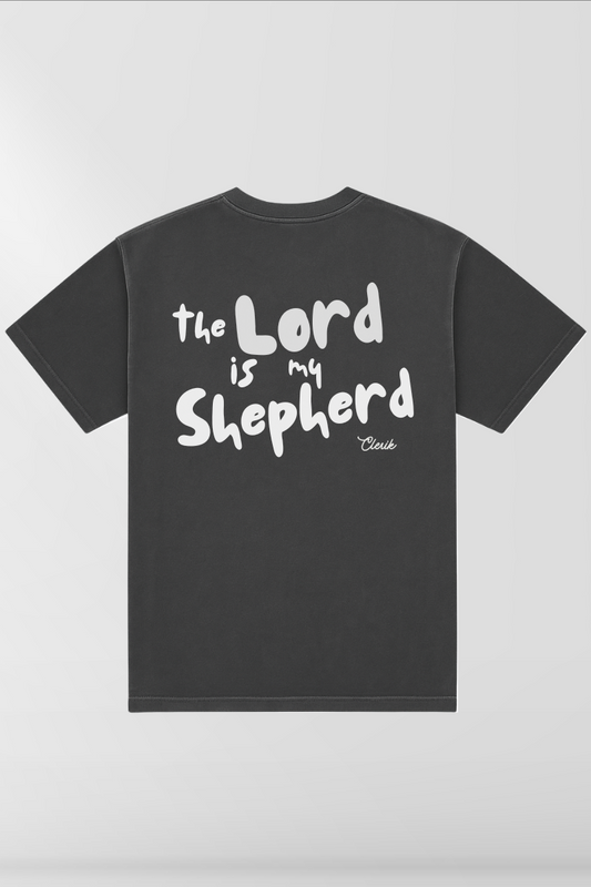 The Lord is my Shepherd On Vintage Black Box Tee