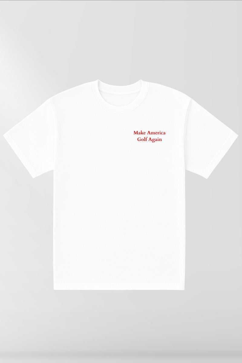 Make America Golf Again on White Box Tee
